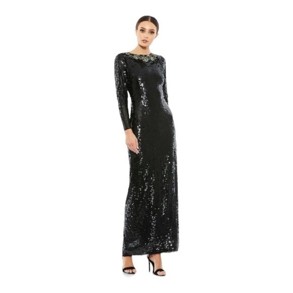 MAC DUGGAL Sequin Column Gown Size 12 NWT